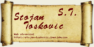 Stojan Tošković vizit kartica